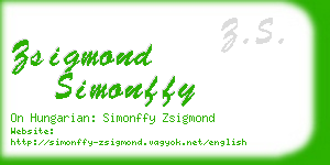 zsigmond simonffy business card